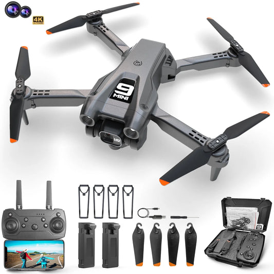 RC Drone with 4K Camera for Adults,Quadcopter with High Speed Brushless Motor, Altitude Hold, Waypoint Fly, 2 Modular 1800Mah Batteries for 30 Mins Long Flight, Carrying Case, Black